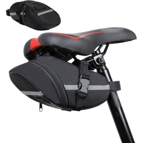 Sacoche de Selle Vélo,Sacoche Velo Selle,Sac à Outils pour Vélo Sacoche VTT,Route Pliant Velo Étanche Réfléchissant Installation Facile,pour VTT,Cyclisme et Bicyclette (Couleur Noir)