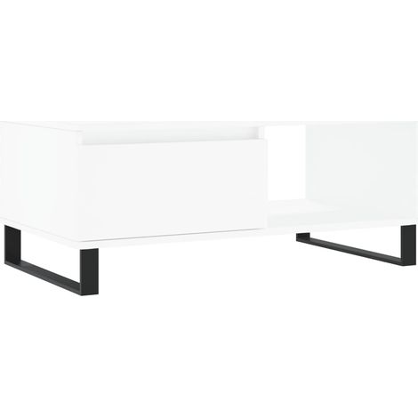 Maison Exclusive - Tavolino da Salotto Bianco 90x50x36,5 cm in Legno Multistrato