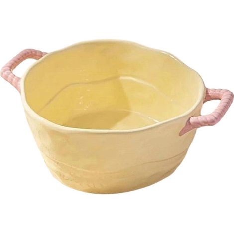 Bol à soupe Cerc mignon à double anse pour la maison, bol à nouilles instantanées, bol à plats épicés, bol à fruits, bol à yaourt pour filles (1/5)