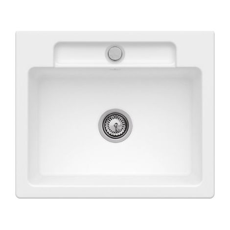 Fregadero 1 seno VILLEROY ET BOCH Siluet 60 S Piedra Blanco CeramicPlus