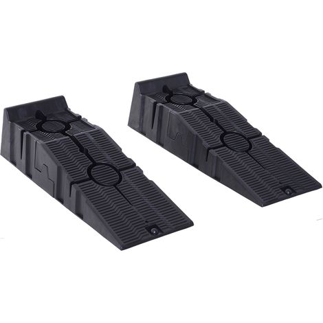 Set 2 rampe auto plastique charge max 5 tonnes 91x30x21 cm noir