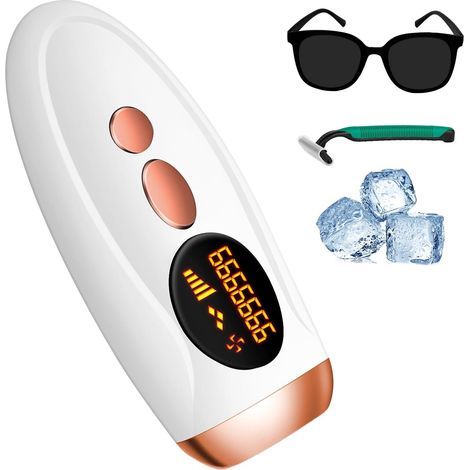 Épilateur Lumière Pulsée IPL avec Fonction Refroidissante, 999,999 Flashes, 5 Niveaux d'Énergie, Épilation Laser pour Femme/Homme, Épilateur Electrique pour Visage, Corps, Bikini, Aisselles (1/5)