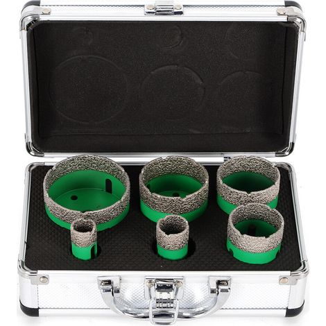 6 tlg Diamant Lochsäge Drill Bits Bohrkronen 20/25/42/50/55/68mm Fliesenbohrer-/Bohrkronen Kit M14 für Winkelschleifer (1/5)
