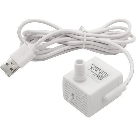 Pompe à Eau De Remplacement pour Animaux de Compagnie Submersible,5V 1A Ultra-Silencieux à Faible Consommation,Débit d'eau réglable(Anti-brûlure sèche,avec lampe) (1/5)