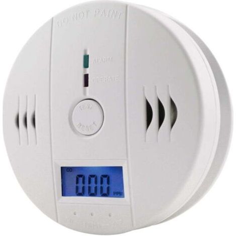Détecteur de fumée Détecteur de fumée Détecteur de monoxyde de carbone Alarme Détecteur de CO Capteur d'alarme avec écran LCD Fonction mémoire Fonctionne sur piles pour maison chambre salon usine hôte (1/3)
