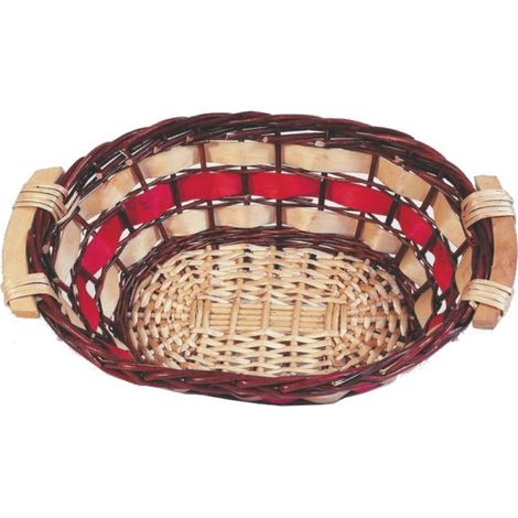 CESTO VIMINI OVALE CM.45X31X14 CON MANICI (1/2)