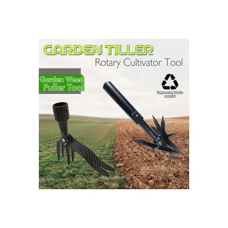 Lot de 2 outils de désherbage – Arrache‑herbe debout et scarificateur à main – Aère le sol et retire les racines sans se baisser (1/5)