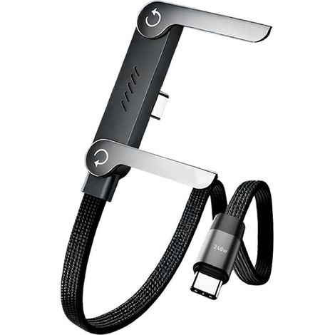 2-in-1-Schnellladekabel mit unsichtbarem Ständer und integrierter Halterung für Smartphones und Tablets, das schnelles und einfaches Laden ermöglicht. (1/5)