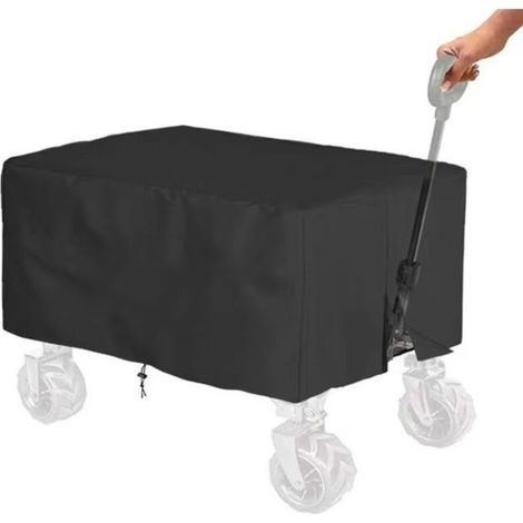 Housse de pluie imperméable et résistante aux déchirures pour chariot de jardin et de camping, avec cordon de serrage à l'ourlet et fermeture à boucle (97 x 61 x 56 cm) (1/5)
