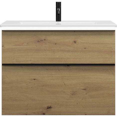 burgbad Eqio Slim lavabo en céramique avec meuble sous-lavabo et (1/2)