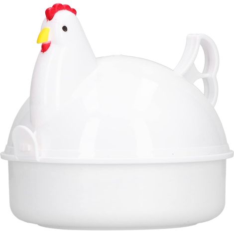 Cuiseur à Œufs Micro-ondes 4 Tasses, Forme Poulet en Aluminium  Capacité 4 tasses, forme poulet mignon, aluminium, micro-ondes compatible, cuisson rapide facile à utiliser et nettoyer (1/5)