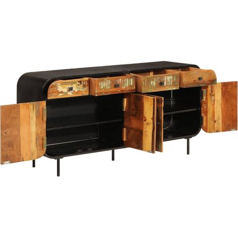 Maison Exclusive - Credenza 140x35x70 cm in Legno Massello di Recupero e Metallo (1/5)