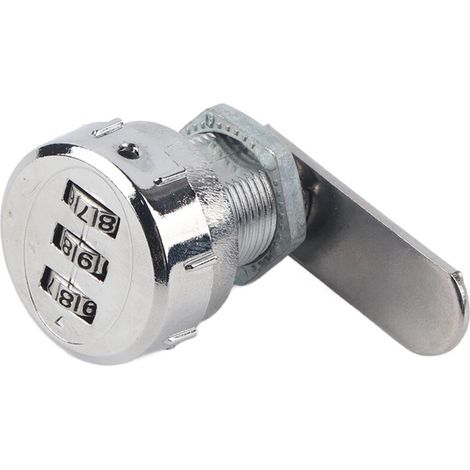 Serrure À Code - 3 Chiffres - Acier Inoxydable - Pour Armoires En Acier Ou En Bois - Épaisseur 0 6 À 23 Mm - 1 Pièce (1/5)