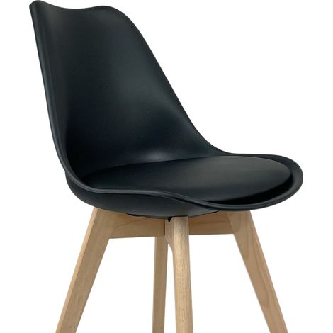SEDIA LELIA PP/PU 48X57X81 Nero/Naturale - 2 Sedie (1/4)