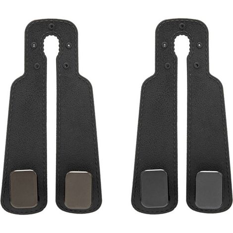 Gancho doble para reposacabezas de coche con soporte para teléfono, paquete de 2