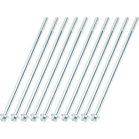 Lot de 10 vis M8x210 pour support moteur essence, boulons longs à bride hexagonale, accessoire de fixation (1/5)