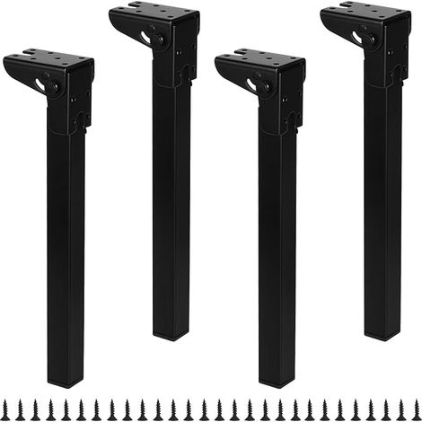 Set of Folding Table Legs, Folding Table Legs, Folding Support Legs, Replacement Legs for Bed, Cabinet, Laptop, Furniture DIY, 30 cm (1/5)