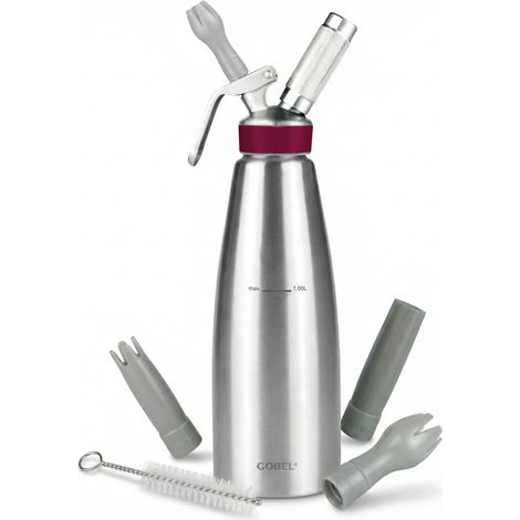 Siphon chantilly cuve et tête inox 1L - NF D21-901 (1/5)