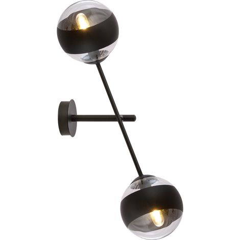Applique Emibig LINEAR nero vetro 2xE14 H57cm IP20 dimmer (1/5)