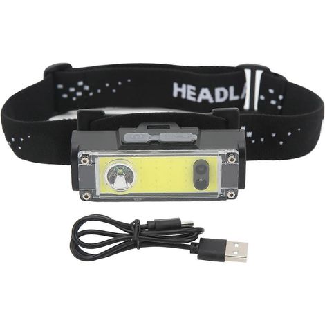 COB XPE Induktions-Stirnlampe, fester Fokus, IPX5 wasserdicht, USB-C Schnellladefunktion, integrierte LED-Anzeige, leistungsstarke Beleuchtung für Arbeit und Camping. (1/5)