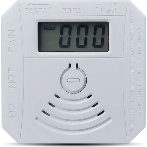 Gasmelder Kombinierter Rauch- und Kohlenmonoxidmelder Batteriebetriebener CO-Rauchmelder mit LED-Anzeige, Blitzlicht und Tonalarm - Weiß (1/5)