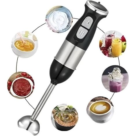 Trade Shop - Multifunktions-Tauchmixer 2 Geschwindigkeit 2 Ergonomische Design-Stahlklingen - (1/4)