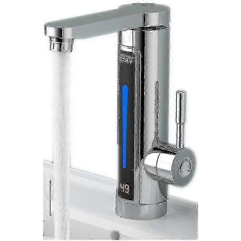Grifo eléctrico instantáneo con calentador de agua de temperatura regulable, grifo de fregadero de cocina de bajo consumo energético (1/5)