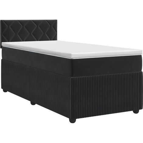 Maison Exclusive - Boxspringbett mit Matratze Schwarz 90 x 190 cm (1/5)