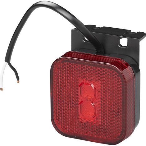 Luz de posición trasera 12/24V roja 65 x 65 mm LED con soporte (1/5)