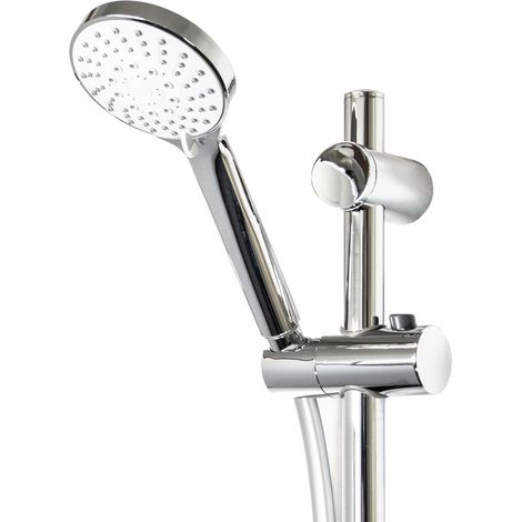tecuro Brauseset ew-100 - mit 5 Funktionen Handbrause, Brauseschlauch 160 cm, Wandstange 70 cm (1/5)