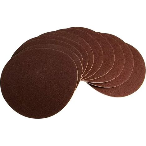 Scheppach Lot de 10 disques abrasifs - Diamètre 150 mm - Grain 120 - Compatibles avec les ponceuses BTS800 / BTS900 - Accessoire - Consommable
