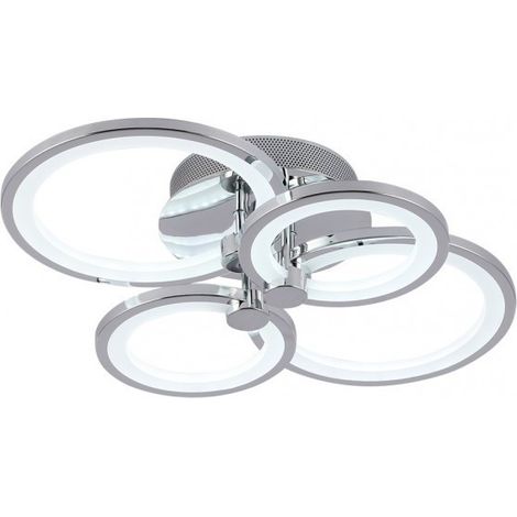 Plafon Sydney 96w 3000-4000-6500k Cromo 13,5x54x40 Cm 7200lm Regulable,memoria Y C.remoto (1/4)