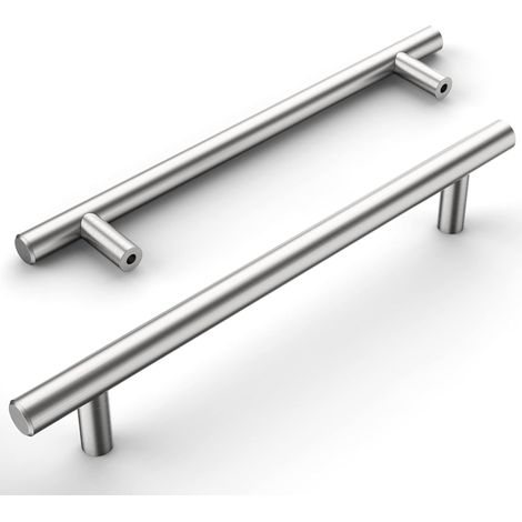 Ensemble de poignées de cuisine 2 pièces, entraxe 160 mm, poignées de cuisine en acier inoxydable, adaptées aux armoires de cuisine, argent