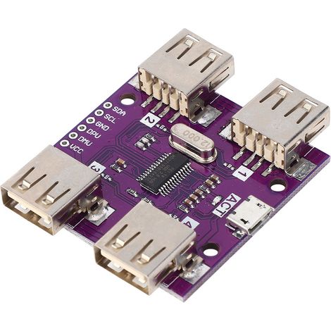 HUB USB 2.0 4 Ports CJMCU-204 Contrôleur Haute Vitesse Module Alimentation 5V DC 500mA (1/5)