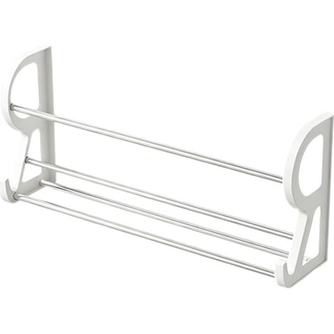 Porte-chaussures de porte sans perçage en acier inoxydable Support mural (1/5)