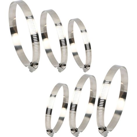 verstellbare Schlauchschellen aus Edelstahl, Schlauchschellenclips, 91–165 mm, Schlauchschellen-Sortiment mit 3 Größen, Schlauchschelle für Automobil- und mechanische Anwendungen