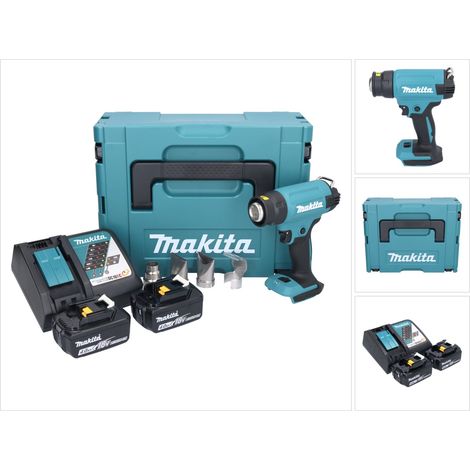 Makita DHG 181 RMJ Akku Heißluftgebläse 18 V 150 - 550°C + 2x Akku 4,0 Ah + Ladegerät + Makpac (1/5)