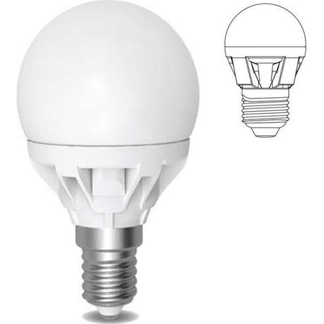 Lampe Led 6w Watt E14 490 Lumen Blanc Chaud 3000°k Globe Sphère Mat (1/3)