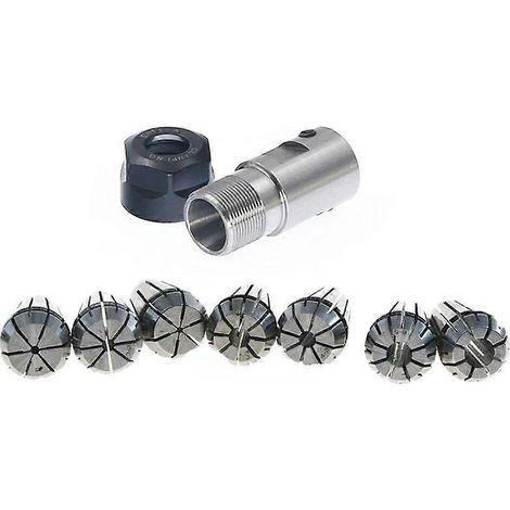 1 jeu de mandrins C25 ER20 14 mm + 7 rallonges de mandrin de 3 à 12 mm pour arbre moteur et porte-outils de tour (1/4)