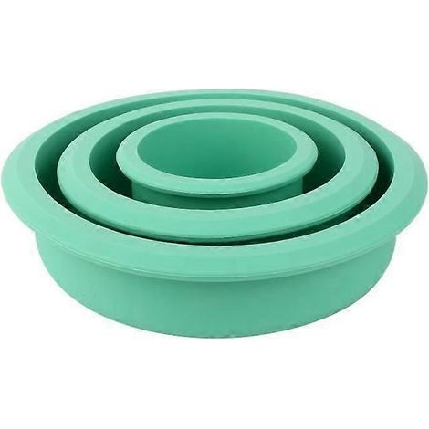 Ensemble de trois moules à gâteaux ronds en silicone pour la décoration de gâteaux maison, antiadhésifs, usage professionnel, pour puddings et gelées (1/5)