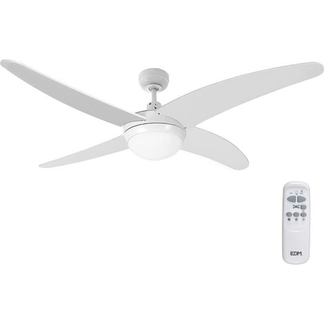 Ventilatore da soffitto modello Caspio colore Bianco potenza 60w pale ø132cm con telecomando EDM (1/5)