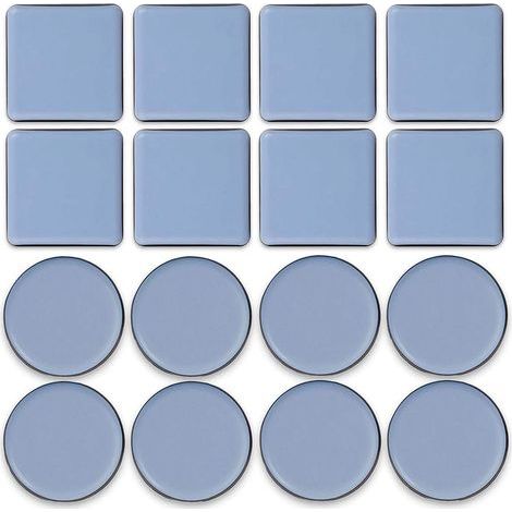 16 pièces Patins en Téflon Adhésifs Patin Glisseur en Teflon Patins en Téflon pour Meubles Patins Autocollants en Téflon Patins de Meubles Ronds pour Chaises et Fauteuils (A)- (1/5)