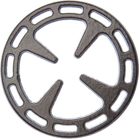 Support pour plaque de cuisinière à gaz en fonte et acier avec réducteur intégré, diamètre 12 mm, couleur noire