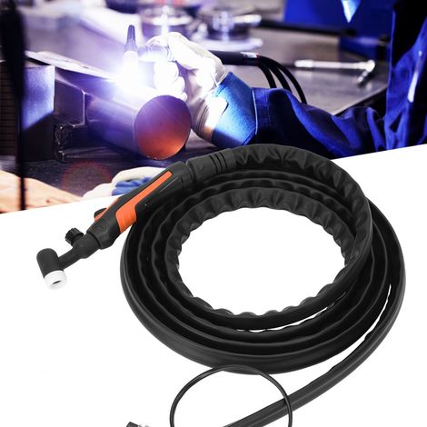 Ensemble de soudage à l'arc avec torche à refroidissement par air TIG-17, câble de 4 mètres, 10 mm M16x1,5, équipement de soudage (vanne de commutation TIG-17V) (1/5)