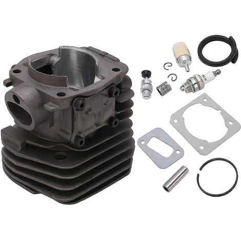 Zylindersatz für elektrische Kettensäge, Zündkerze, Nadellager, Dekompressionsventil, Kraftstoffleitung, Satz kompatibel mit Husqvarna 351 (1/4)