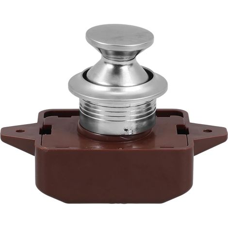 Loquet de porte à bouton, poussoir pour serrures placards camping, car (1/5)