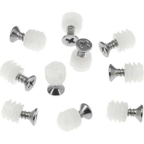 Lot de 100 Chevilles en Plastique avec Vis, Chevilles D'extension de Charnière (1/4)