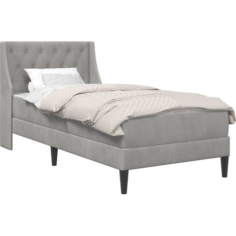 Maison Exclusive - Cadre de lit avec matelas Gris clair 80 x 200 cm Velours
