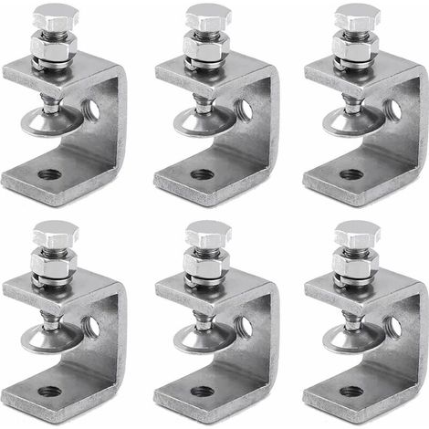 6 Pièces Pince C Robuste Pince Robuste Acier Inoxydable,Serre-Joints C,Pince Fixation Travail Bois,c-clamp robuste,Pince de clôture pour le travail du bois, pour Travail Bois Bricolage,Soudage (1/5)