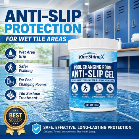 KineShineX anti-slip gel for pool changing rooms and wet area tiles for enhanced grip. (1/5)